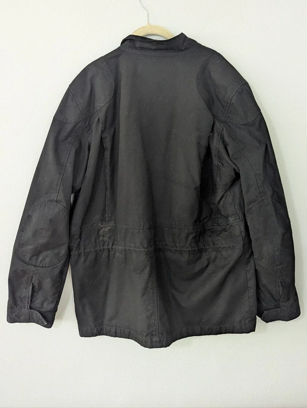 Vintage J. Crew Coated Barn Jacket The British Millerain Black Pockets Large T